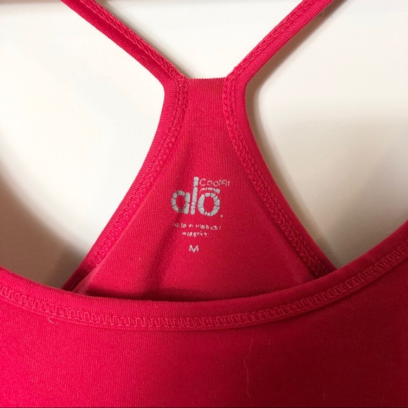 ALO Yoga Pink Racerback Tank Top - Picture 3 of 6